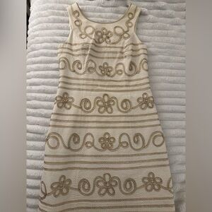 Lilly Pulitzer Cream and Gold Dress
